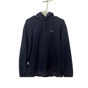 Nike Men's Navy and White Hoodie
